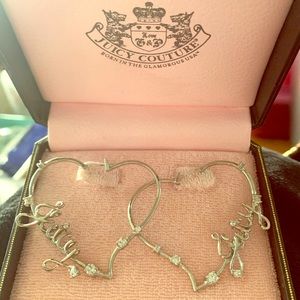 Juicy Couture Heart Hoop Earrings